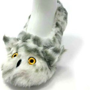 Owl Right | Women's Funny Fluffy House Sherpa Slippers